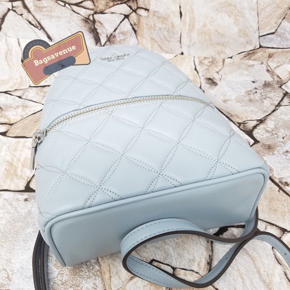 Mini Convertible Backpack Leather Natalia Frosted Light Blue Kate Spade main image 8